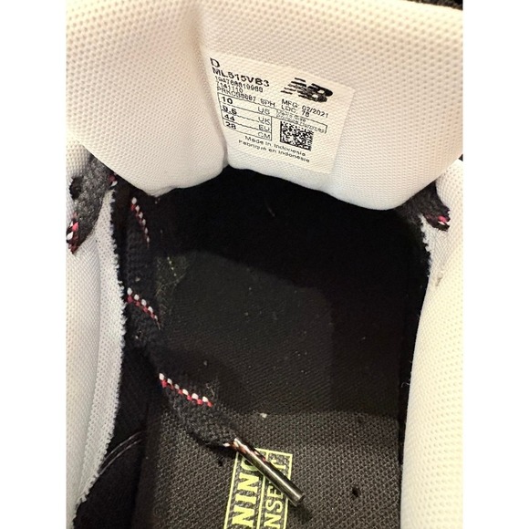 New Balance 515v3 Black Lime Mens Sneakers ML515VB3 Size 10 Low Top Shoes - Picture 8 of 9